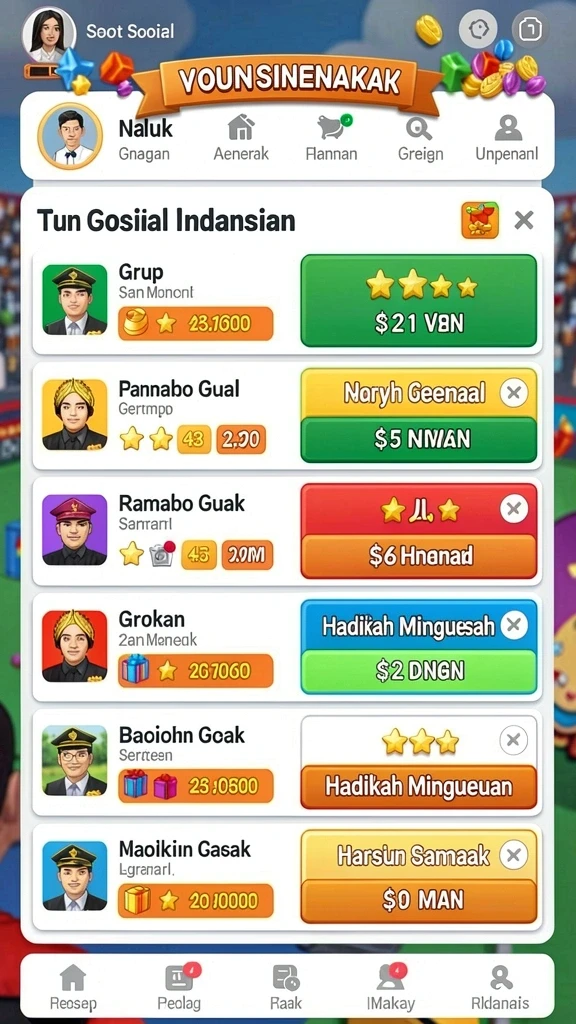 Momen seru saat meraih kemenangan dalam permainan.