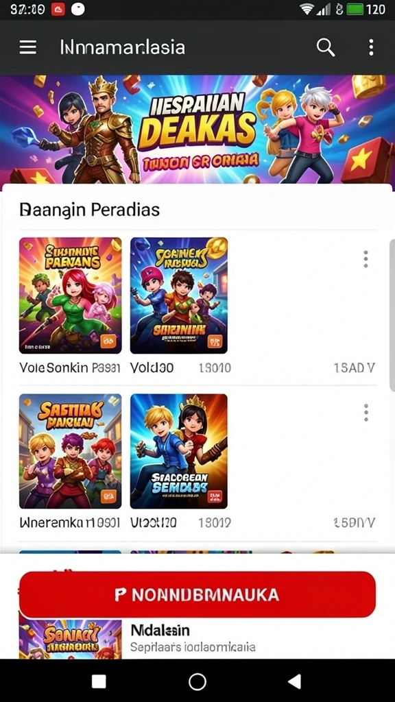 Tampilan antarmuka utama yang menarik.