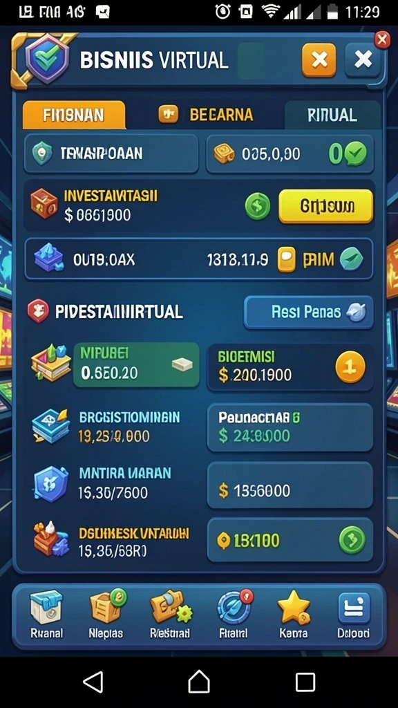 Tampilan antarmuka permainan yang menarik dan user-friendly.
