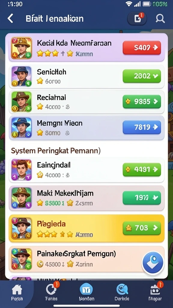 Screenshot menunjukkan tampilan awal permainan yang ceria.