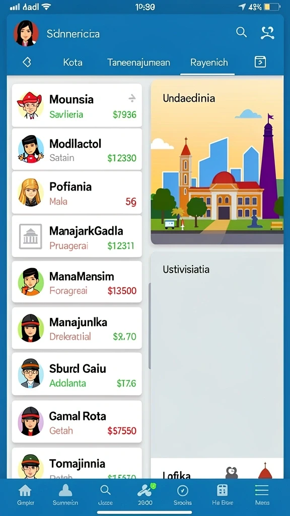 Fitur turnamen yang seru dan menantang.