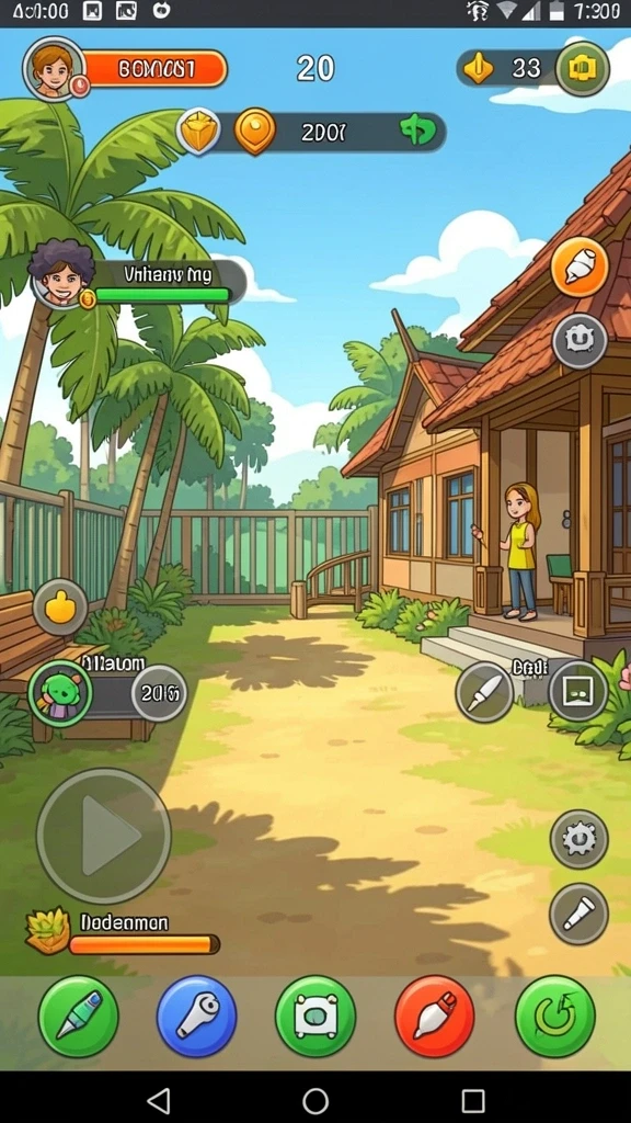 Ilustrasi pemandangan indah dalam dunia T9999.